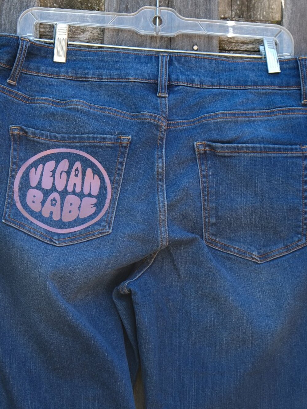 Vegan Babe Custom Decal and NWT Time and Tru Blue Jeans